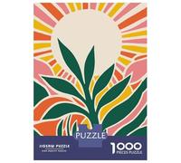 Rompecabezas para Adultos De 1000 Piezas Retro Floral Sunset Rompecabezas para Adolescentes Juego Práctico Decoración del Hogar 38x26cm/1000pcs
