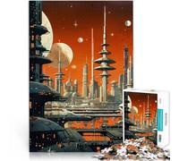 Rompecabezas para Adultos de 1000 Piezas retrofuturismo Entrena tu Cerebro y Tus Manos Decoración de Pared cumpleaños y Navidad 38x26cm