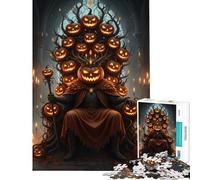 Rompecabezas para Adultos de 1000 Piezas Rey Calabaza en el Trono Rompecabezas de 1000 Piezas Juguetes de decoración para el hogar Regalos de decoración Amigos y Familiares (38x26cm)