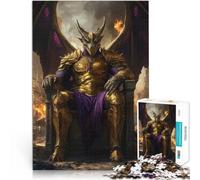 Rompecabezas para Adultos de 1000 Piezas Rey Dragón en el Trono Juguetes educativos de Aprendizaje Juego de desafío único 50x70cm