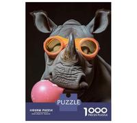 Rompecabezas para Adultos De 1000 Piezas Rhino Bubblegum Rompecabezas para Adultos Juguetes Antiestrés Decoración Difícil Y Desafiante 38x26cm/1000pcs