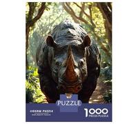 Rompecabezas para Adultos De 1000 Piezas Rhino Walking on A Forest Path Rompecabezas para Adultos Juguetes Antiestrés Aliviador del Estrés Regalos De Cumpleaños Y Únicos 52x38cm/1000pcs