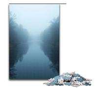Rompecabezas para Adultos de 1000 Piezas: Río Cubierto de Niebla. Juegos educativos para el hogar. Juguetes de Bricolaje. Gran Regalo para Juegos. 1000 Piezas (75 x 50 cm).