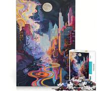 Rompecabezas para Adultos de 1000 Piezas: Río de los Sueños Coloridos, Juegos Relajantes, Interacción Entre Padres e Hijos, Regalo de cumpleaños, Regalos de Viaje 38x26cm