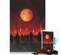 Rompecabezas para Adultos de 1000 Piezas,Ritual de la Luna de Sangre,Diversión con articulaciones Finas,Actividad para la Mente Inteligente,Juego Relajante, Tranquilo 50x75cm