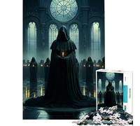 Rompecabezas para Adultos de 1000 Piezas Ritual místico y Oscuro Secreto Rompecabezas de 1000 Piezas para armar Un Juego desafiante para Toda la Familia (38x26cm)
