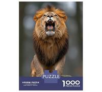 Rompecabezas para Adultos De 1000 Piezas Roaring Lion Portrait Rompecabezas para Adolescentes Juegos Familiares Ensamblaje De Patrones Actividades Divertidas En Casa 38x26cm/1000pcs