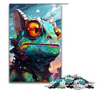 Rompecabezas para Adultos de 1000 Piezas Robot camaleón de Splatters Muchos Rompecabezas Gruesos de Colores Juegos Juguetes Regalo Adecuado para decoración de Escritorio 75 x 50 cm