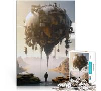 Rompecabezas para Adultos de 1000 Piezas Robot de Globo Celeste Juguete Educativo de Aprendizaje Juguetes de decoración del hogar 38x26cm