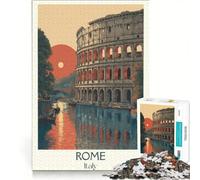 Rompecabezas para Adultos de 1000 Piezas: Roma, Ciudad Eterna Juegos relajantes, Regalo de cumpleaños, cumpleaños 50x75cm