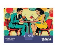 Rompecabezas para Adultos De 1000 Piezas Romantic Dinner Date Ideas Rompecabezas para Adultos Juegos Relajantes Difícil Gran Regalo para Jugar 52x38cm/1000pcs