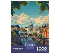 Rompecabezas para Adultos De 1000 Piezas Rome Cityscape Rompecabezas para Adultos Juegos Divertidos para La Diversión Familiar Juego Desafiante Regalos 70x50cm/1000pcs
