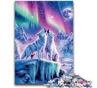 Rompecabezas para Adultos de 1000 Piezas, Rompecabezas Arctic Wolf, antiestrés, desafío difícil, Toda la Familia, 38x26cm