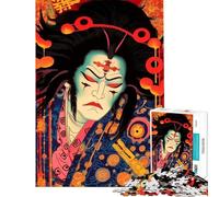 Rompecabezas para Adultos de 1000 Piezas Rompecabezas de actores de Kabuki japoneses Juegos Familiares Regalos para Mujeres desafiante para completar (tamaño 38x26cm)