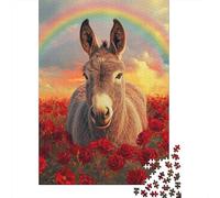 Rompecabezas para Adultos de 1000 Piezas, Rompecabezas de Animales de Burro, Rompecabezas, Juguetes educativos, Juegos, decoración Familiar (75 x 50 cm)