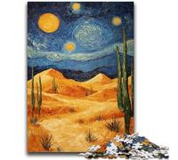 Rompecabezas para Adultos de 1000 Piezas, Rompecabezas de Cielo Nocturno del Desierto, Ayuda al Cerebro a ejercitar, Juguetes adictivos para Cultivar la Paciencia, decoración, 26x38cm