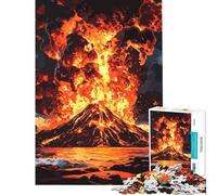 Rompecabezas para Adultos de 1000 Piezas Rompecabezas de erupción volcánica para Adultos Juguetes antiestrés Divertidos y Originales cumpleaños (tamaño 50x75cm)