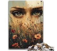 Rompecabezas para Adultos de 1000 Piezas, Rompecabezas de Flores, Ojos, Ayuda al Cerebro a ejercitar, Juguetes adictivos para Cultivar la Paciencia, decoración, 26x38cm