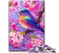 Rompecabezas para Adultos de 1000 Piezas, Rompecabezas de Flores y gorriones, Juego desafiante y Familiar, Regalo de Amigo Secreto, 38x26cm