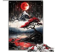 Rompecabezas para Adultos de 1000 Piezas, Rompecabezas de Madera del Monte Fuji mágico, 50x75cm, Ideal para Parejas, Navidad, Año Nuevo y San Valentín