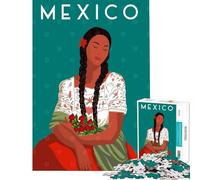 Rompecabezas para Adultos de 1000 Piezas Rompecabezas de México para Adolescentes Actividades Divertidas para Pasar el Tiempo en casa Durante Las Vacaciones Juego de desafío único 38x26cm