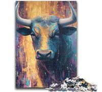 Rompecabezas para Adultos de 1000 Piezas, Rompecabezas de Pintura de Toro, Ayuda al Cerebro a ejercitar, Juguetes adictivos para Cultivar la Paciencia, decoración, 26x38cm