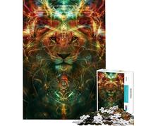 Rompecabezas para Adultos de 1000 Piezas Rompecabezas del Antiguo Ritual del león para Adultos Juegos Familiares Regalos para Mujeres Un Reto para completar (tamaño 50x75cm)