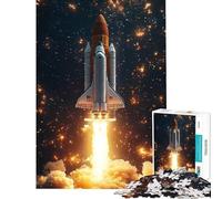 Rompecabezas para Adultos de 1000 Piezas Rompecabezas del Lanzamiento del Transbordador Espacial Juguete de 1000 Piezas decoración de Pared Regalos para Mujeres (50x75cm)