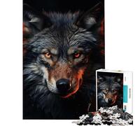 Rompecabezas para Adultos de 1000 Piezas Rompecabezas del Lobo Enojado Juguetes de decoración para el hogar desafío difícil Regalos para Amigos y Familiares (50x75cm)