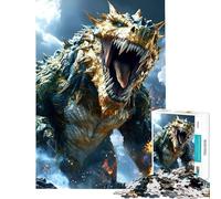 Rompecabezas para Adultos de 1000 Piezas Rompecabezas del Titán Dragón de Fuego para Adultos Juguete Decorativo para Pared antiestrés Regalo para Reducir el estrés (tamaño 50x75cm)