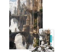 Rompecabezas para Adultos de 1000 Piezas Rompecabezas Flotante de Paisaje Urbano Juguetes para armar Una Obra de Arte Un Juego desafiante para Disfrutar en Familia (50x75cm)