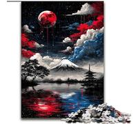 Rompecabezas para Adultos de 1000 Piezas, Rompecabezas mágicos de cartón del Monte Fuji, 26x38cm, Ideal para Enamorados, Navidad, Año Nuevo y San Valentín