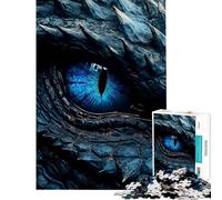 Rompecabezas para Adultos de 1000 Piezas Rompecabezas Ojo de Dragón Azul 1000 Piezas Juguetes antiestrés desafío difícil cumpleaños (50x75cm)