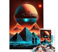 Rompecabezas para Adultos de 1000 Piezas Rompecabezas Pyramide Alien Citizen Juguetes antiestrés Divertidos y Originales Amigos y Familiares (50x75cm)