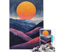 Rompecabezas para Adultos de 1000 Piezas Rompecabezas Sundown Peaks 1000 Piezas Juguetes antiestrés Regalos Divertidos y con Humor para Amigos y Familiares (38x52cm)