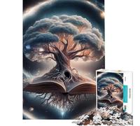 Rompecabezas para Adultos de 1000 Piezas Root in The Book (La raíz está en el Libro) Desafío Educativo Juguete antiestrés para Mayores de 14 años (50x75cm)