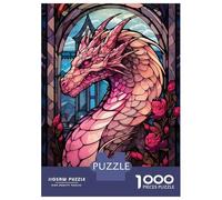 Rompecabezas para Adultos De 1000 Piezas Rose Valtaria Pink Dragon Rompecabezas para Adultos Juego De Ingenio Pero Divertido Y Humorístico Cumpleaños 38x26cm/1000pcs