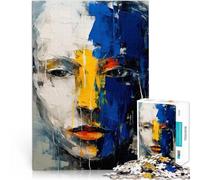 Rompecabezas para Adultos de 1000 Piezas Rostro de Mujer Abstracto Juguetes de Entretenimiento Familiar Gran Regalo para Juegos 75x50cm