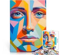 Rompecabezas para Adultos de 1000 Piezas Rostro Juego Familiar para aliviar el estrés: desafío difícil Mejorar el Amor Entre Parejas 50x70cm