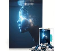 Rompecabezas para Adultos de 1000 Piezas Rostro Submarino de luz y Agua Juego de ingenio para divertirse en Familia para Fortalecer el Amor Entre Parejas 38x52cm