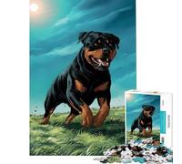 Rompecabezas para Adultos de 1000 Piezas Rottweiler Corriendo Juego Educativo y Relajante de Aprendizaje para Mayores de 14 años (50x75cm)