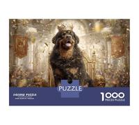 Rompecabezas para Adultos De 1000 Piezas Royal Dog Throne Decorations Rompecabezas Práctico Juego Regalo De Cumpleaños Cumpleaños Y Navidad 52x38cm/1000pcs
