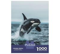 Rompecabezas para Adultos De 1000 Piezas Royal Orca Whale Killer Rompecabezas para Adultos Juguetes Antiestrés Decoración del Hogar Juego Desafiante Regalos 52x38cm/1000pcs
