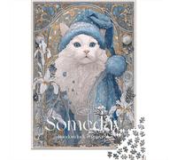 Rompecabezas para Adultos De 1000 Piezas Royal Winter Cat Art Print Rompecabezas para Adultos Juego De Ingenio Decoración del Hogar Cumpleaños 70x50cm/1000pcs