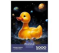 Rompecabezas para Adultos De 1000 Piezas Rubber Duck Space Rompecabezas para Adultos, Juegos Familiares, Divertidos Y Humorísticos, Actividades para Hacer En Casa, 70x50cm/1000pcs