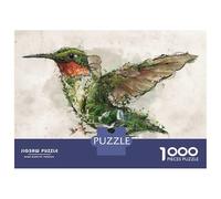Rompecabezas para Adultos De 1000 Piezas Ruby Throated Hummingbird Rompecabezas para Adultos Juegos Relajantes Desafío Difícil Diversión En Casa Actividades, 70x50cm/1000pcs