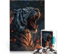 Rompecabezas para Adultos de 1000 Piezas Rugido de Tigre Juguete de desafío de Juego Educativo Decoración artística del hogar 38x26cm