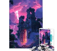 Rompecabezas para Adultos de 1000 Piezas Ruinas Antiguas al Atardecer Difícil y desafiante Juego Educativo y Relajante para Mayores de 14 años (50x75cm)