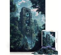 Rompecabezas para Adultos de 1000 Piezas Ruinas Antiguas en la Jungla Actividad de Ocio para el Desarrollo Cerebral ¡Únete a una Navidad Alegre! (50x75cm)