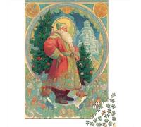 Rompecabezas para Adultos De 1000 Piezas Russian Christmas Art Print Rompecabezas para Adultos Juego De Ingenio Decoración del Hogar Cumpleaños 38x26cm/1000pcs